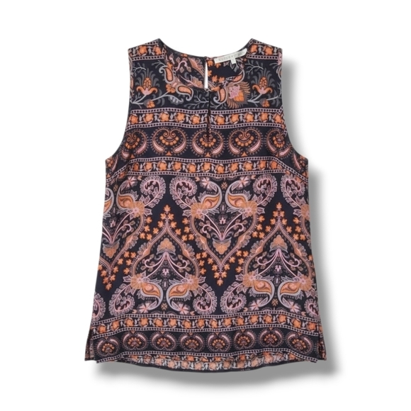 Violet & Claire Tops - Violet + Claire Women's multicolor boho paisley print sleeveless blouse - small